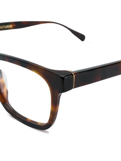 Shop Retrosuperfuture Low Squared Glasses In Brown