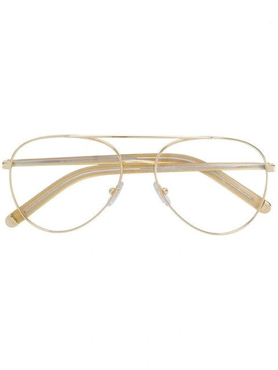 Shop Retrosuperfuture Metallic Aviator Glasses