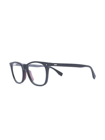 Shop Fendi Eyewear Square-frame Glasses - Black
