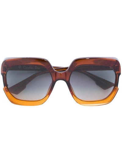 Shop Dior Gaia Sunglasses In Brown