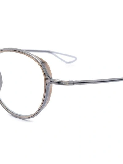 Shop Dita Eyewear Haliod Wire-frame Glasses In 01