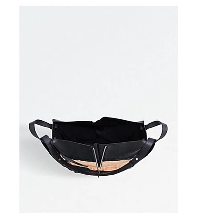 Shop Loewe Hammock Circles Leather Shoulder Bag In Beige Multitone