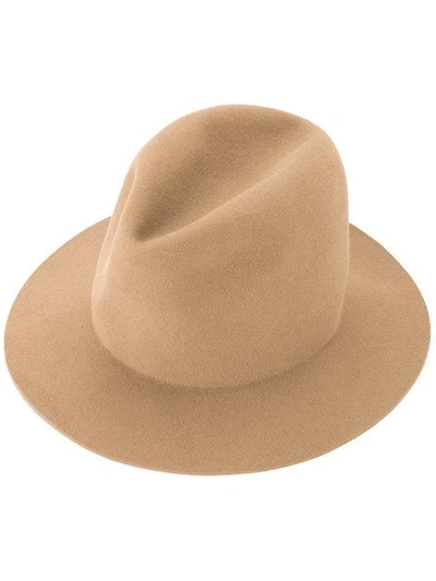 Shop Takahiromiyashita The Soloist Trilby In Brown