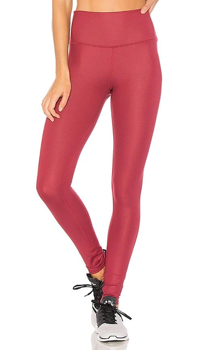 Shop Alo Yoga High Waist Airbrush Legging In Red