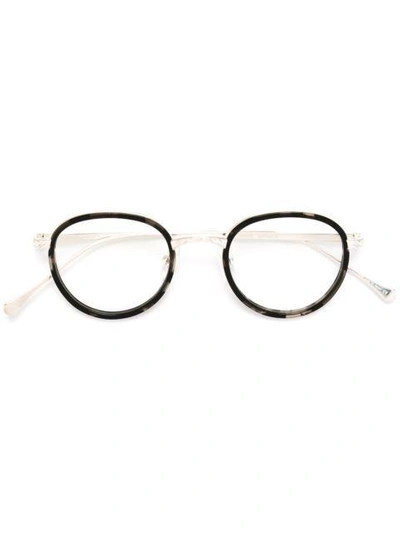 Shop Matsuda Round Frame Glasses - Metallic