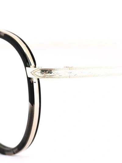Shop Matsuda Round Frame Glasses - Metallic