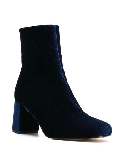 Shop Maryam Nassir Zadeh Zipped Ankle Boots In Blue