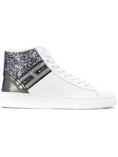 Shop Hogan Glitter Hi In White