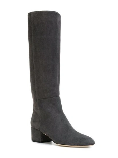 Shop Sergio Rossi Heeled Boots In Grey