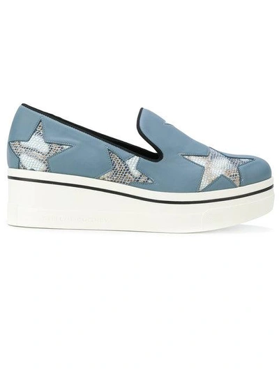 Shop Stella Mccartney Binx Star Platforms In Blue