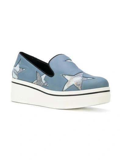 Shop Stella Mccartney Binx Star Platforms In Blue