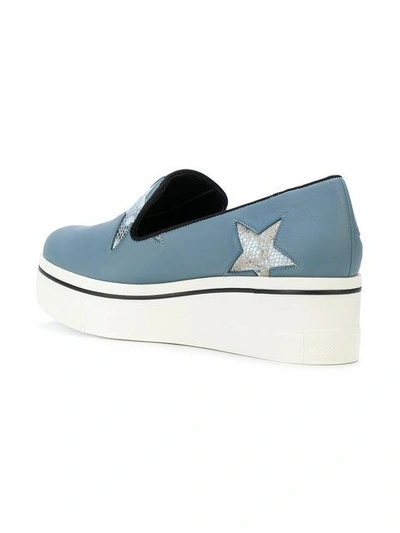 Shop Stella Mccartney Binx Star Platforms In Blue