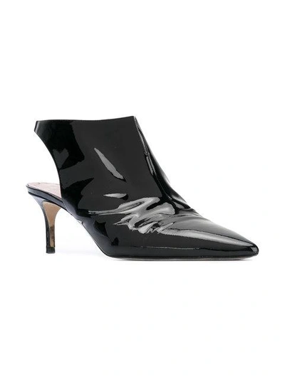 Shop Christopher Kane Cut Out Slingback In Black