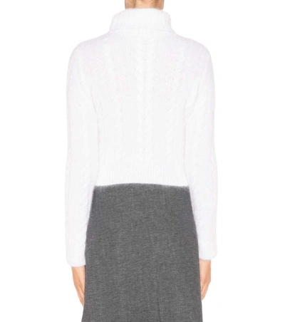 Shop Philosophy Di Lorenzo Serafini Cable-knit Turtleneck Sweater In White
