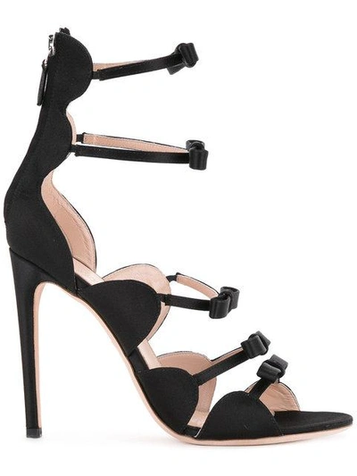 Shop Giambattista Valli Bow Detailed Sandals - Black