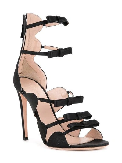 Shop Giambattista Valli Bow Detailed Sandals - Black