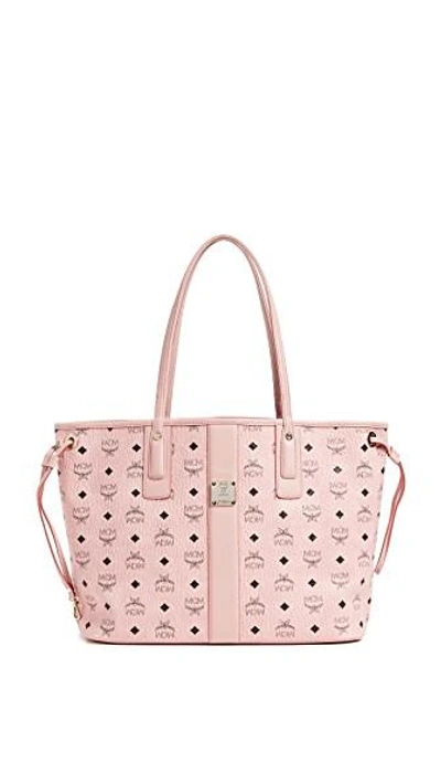 Mcm Liz Reversible Leather Tote Bag - White