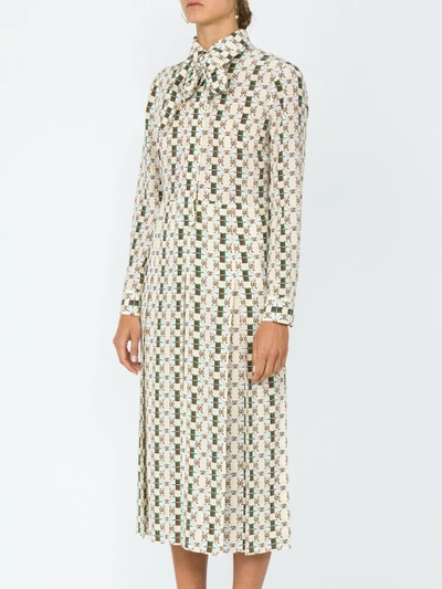 Shop Gucci Long Sleeve Logo Dress