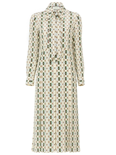 Gucci Long Sleeve Logo Dress | ModeSens