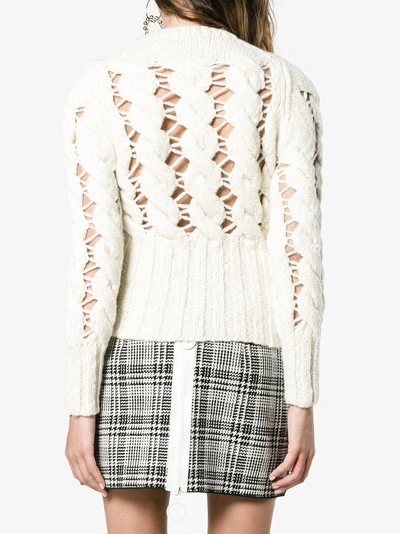 Shop Philosophy Di Lorenzo Serafini Loose Gauge Knitted Sweater In White
