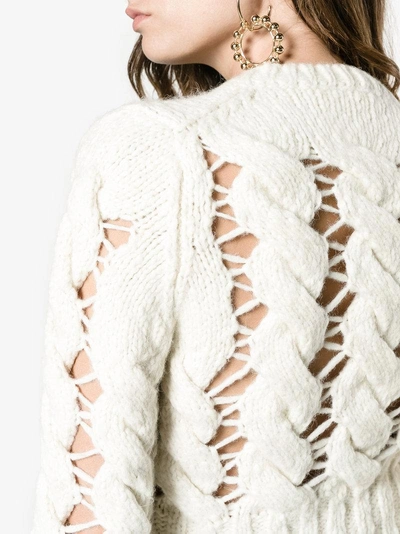 Shop Philosophy Di Lorenzo Serafini Loose Gauge Knitted Sweater In White