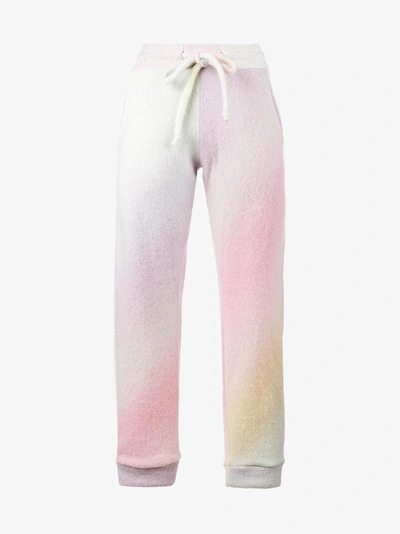 Shop The Elder Statesman Pastel Tie Dye Cashmere Track Pants In Multicolour