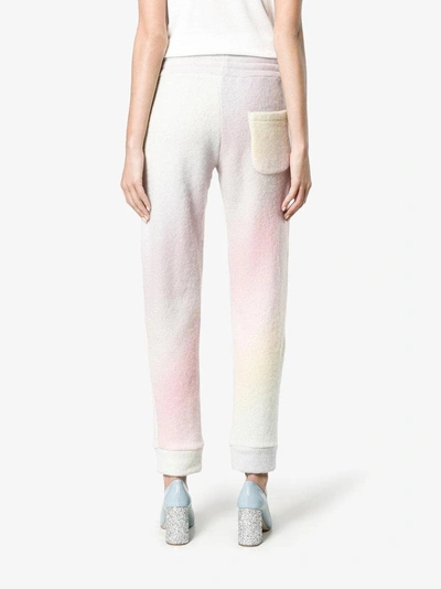 Shop The Elder Statesman Pastel Tie Dye Cashmere Track Pants In Multicolour