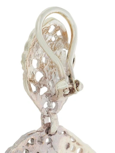 Shop Aurelie Bidermann Vintage Lace Clip In Metallic