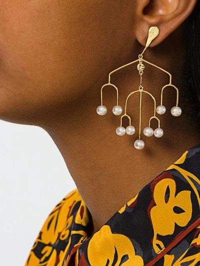 Sirocco chandelier clip-on earrings