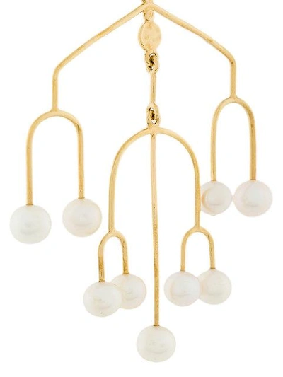 Shop Aurelie Bidermann Sirocco' Chandelier-ohrclips In Gold