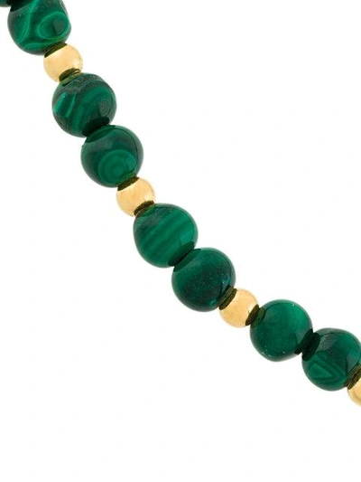 Shop Astley Clarke Beaded Skinny Bracelet In Green
