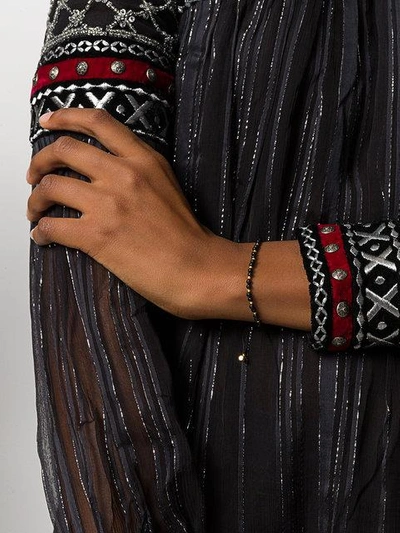 Shop Astley Clarke Beaded Skinny Bracelet In Black
