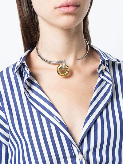 Shop Charlotte Chesnais Swing Necklace In Metallic