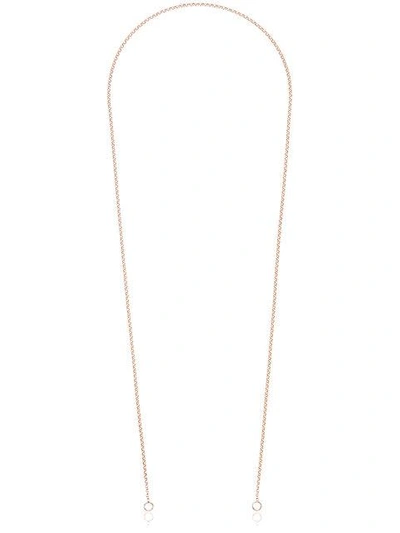 Shop Marla Aaron 14k Rose Gold 30 Inch Rolo Chain In Metallic