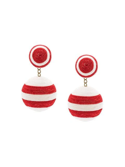 Shop Rebecca De Ravenel Striped Drop Earrings