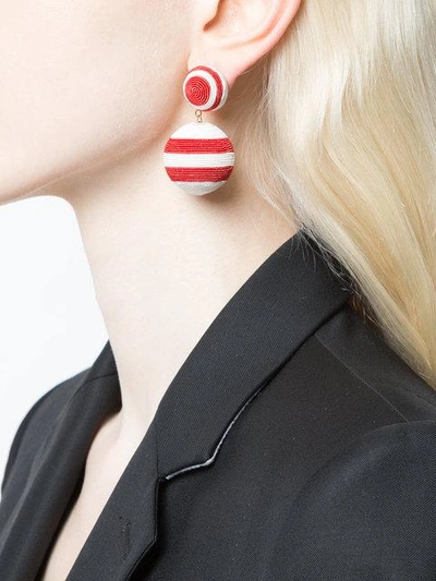 Shop Rebecca De Ravenel Striped Drop Earrings