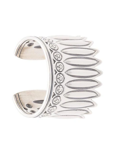 Shop Cody Sanderson Engraved Cuff Bracelet In Metallic