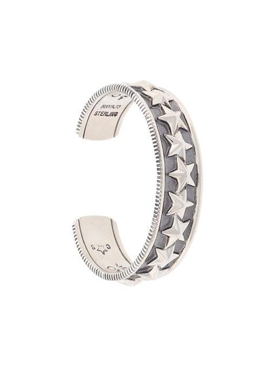 Shop Cody Sanderson Slim Star Cuff Bracelet In Metallic