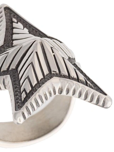 Shop Cody Sanderson Curved Star Ring In Metallic