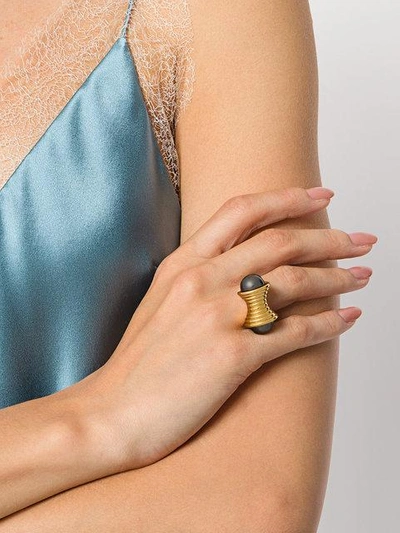 Wouters & Hendrix Vergoldetete 'curiosities' Ring Mit Perlen In Metallic