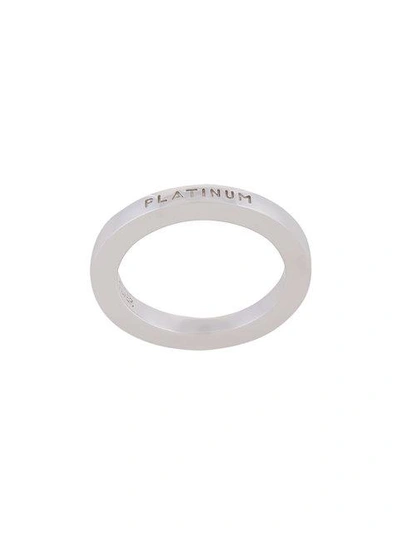 Shop Mehem Engraved Ring - Metallic