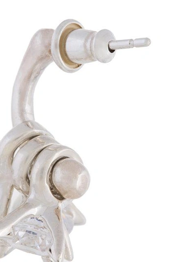 E.m. Crystal Drop Earring In Metallic