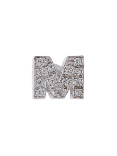 Shop Mehem M Stud Earring - Metallic