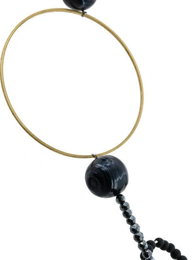 Shop Night Market Bead And Ring Long Necklace In Black