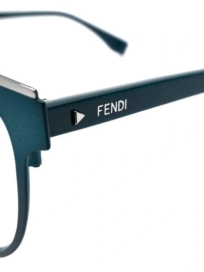 Shop Fendi Eyewear Cat-eye Glasses - Blue