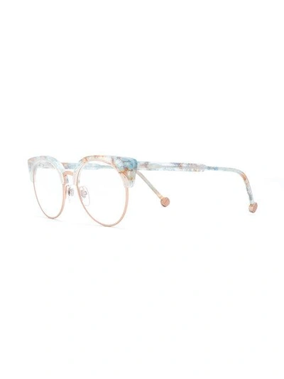 Shop Retrosuperfuture Marble Framed Glasses - Blue