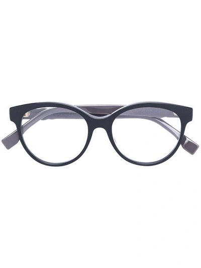 Shop Fendi Studded Round Frame Glasses