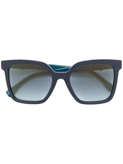 Shop Fendi Square-frame Sunglasses In Blue