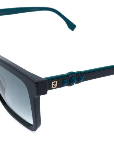 Shop Fendi Square-frame Sunglasses In Blue