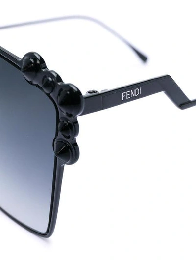 Shop Fendi Can Eye Sunglasses In Black